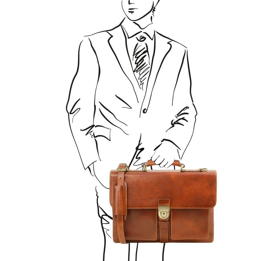 Assisi - Leather briefcase 3 compartments | TL141825 - Image 13