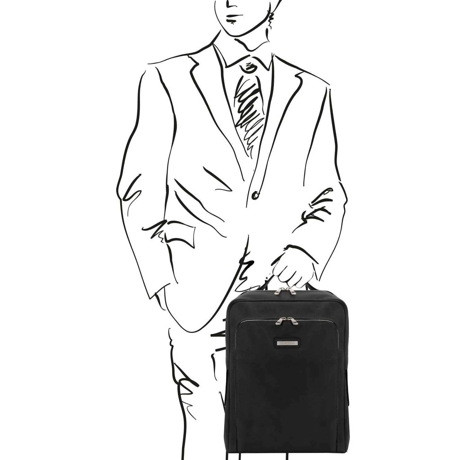 Bangkok - Matte leather laptop backpack | TL141793 - Image 16