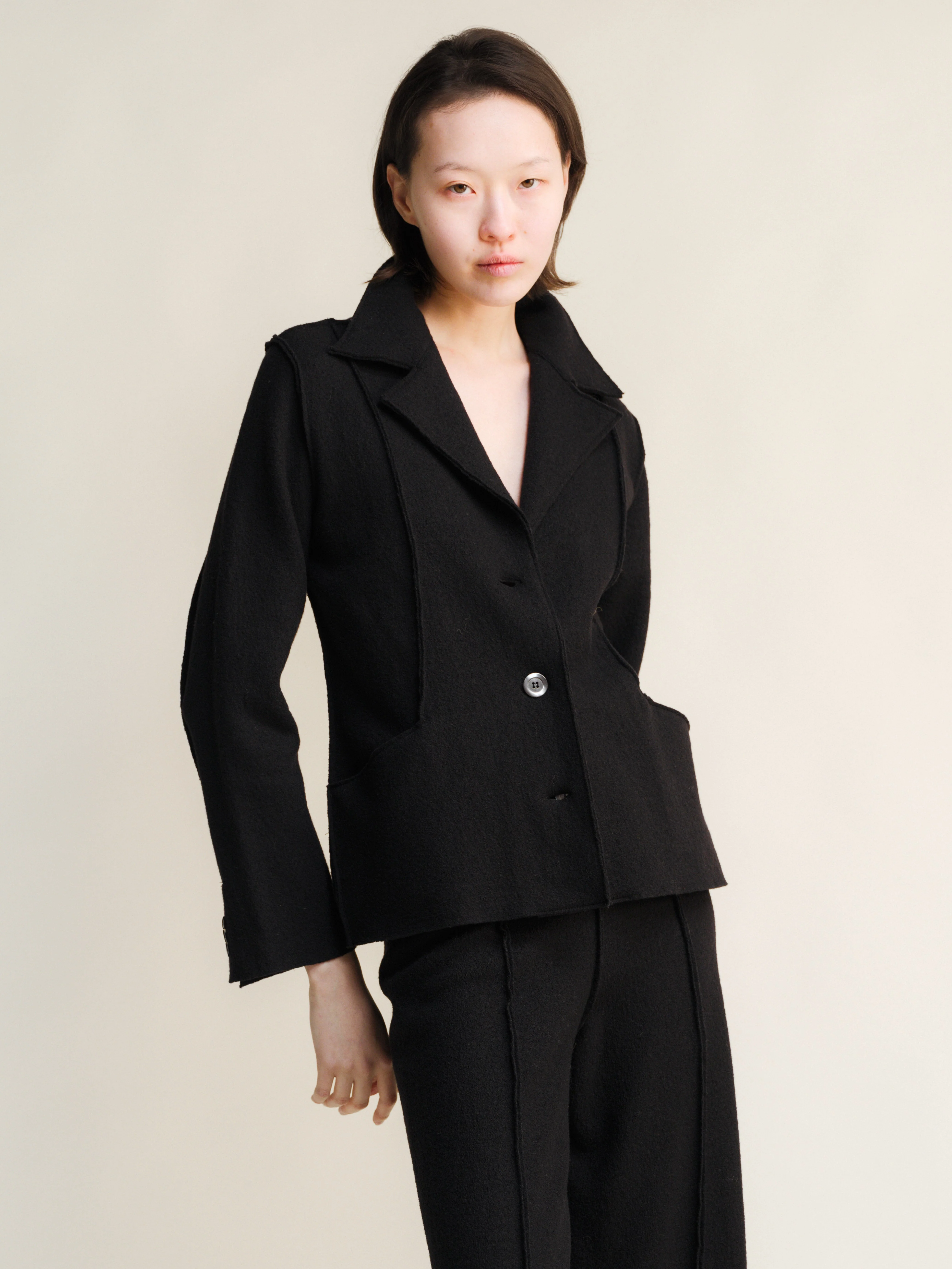 Boiled Wool Bar Jacket - Image 3