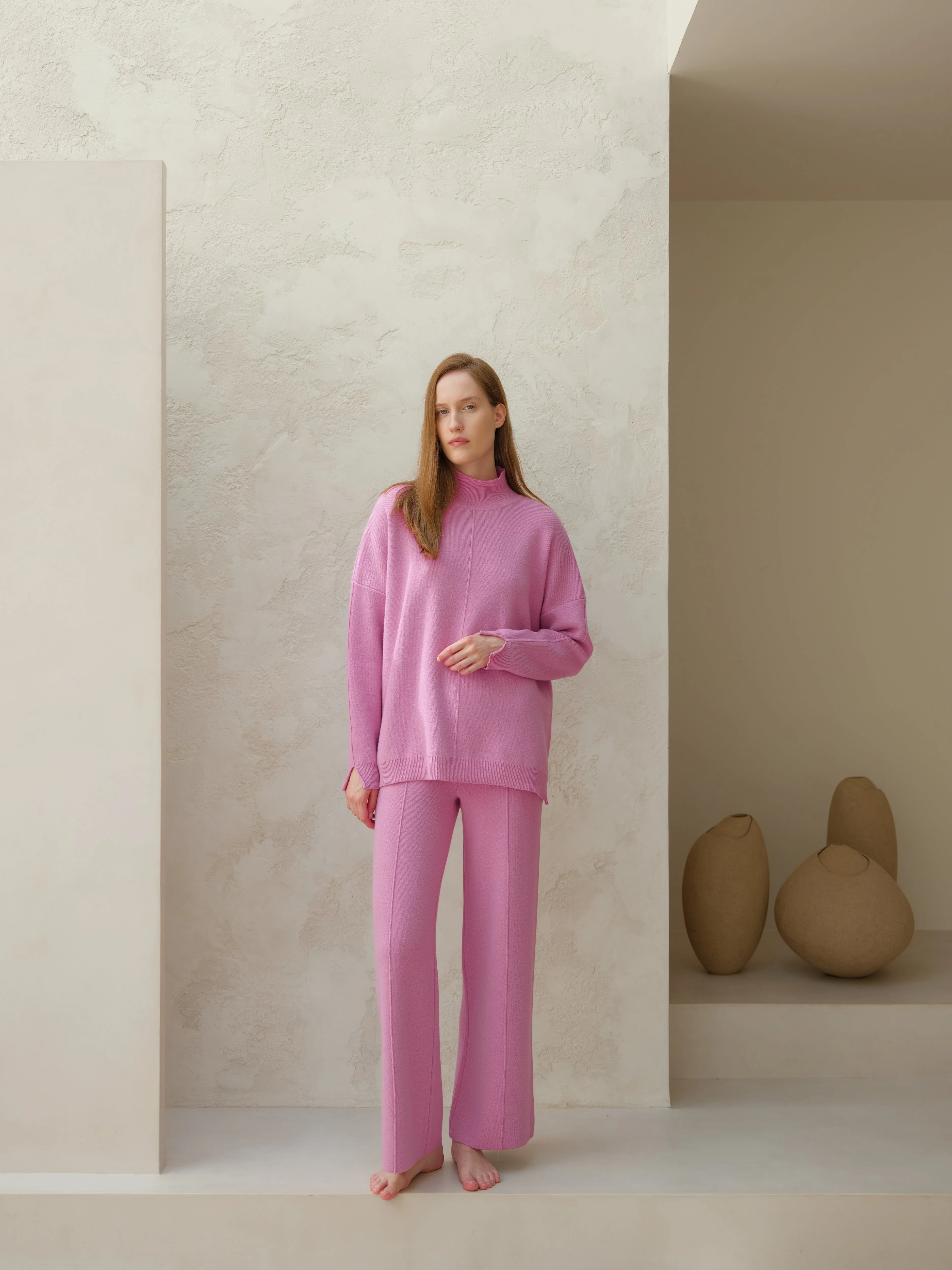 Wool & Cashmere Mix Solid Maxi Turtleneck Sweater - Image 18