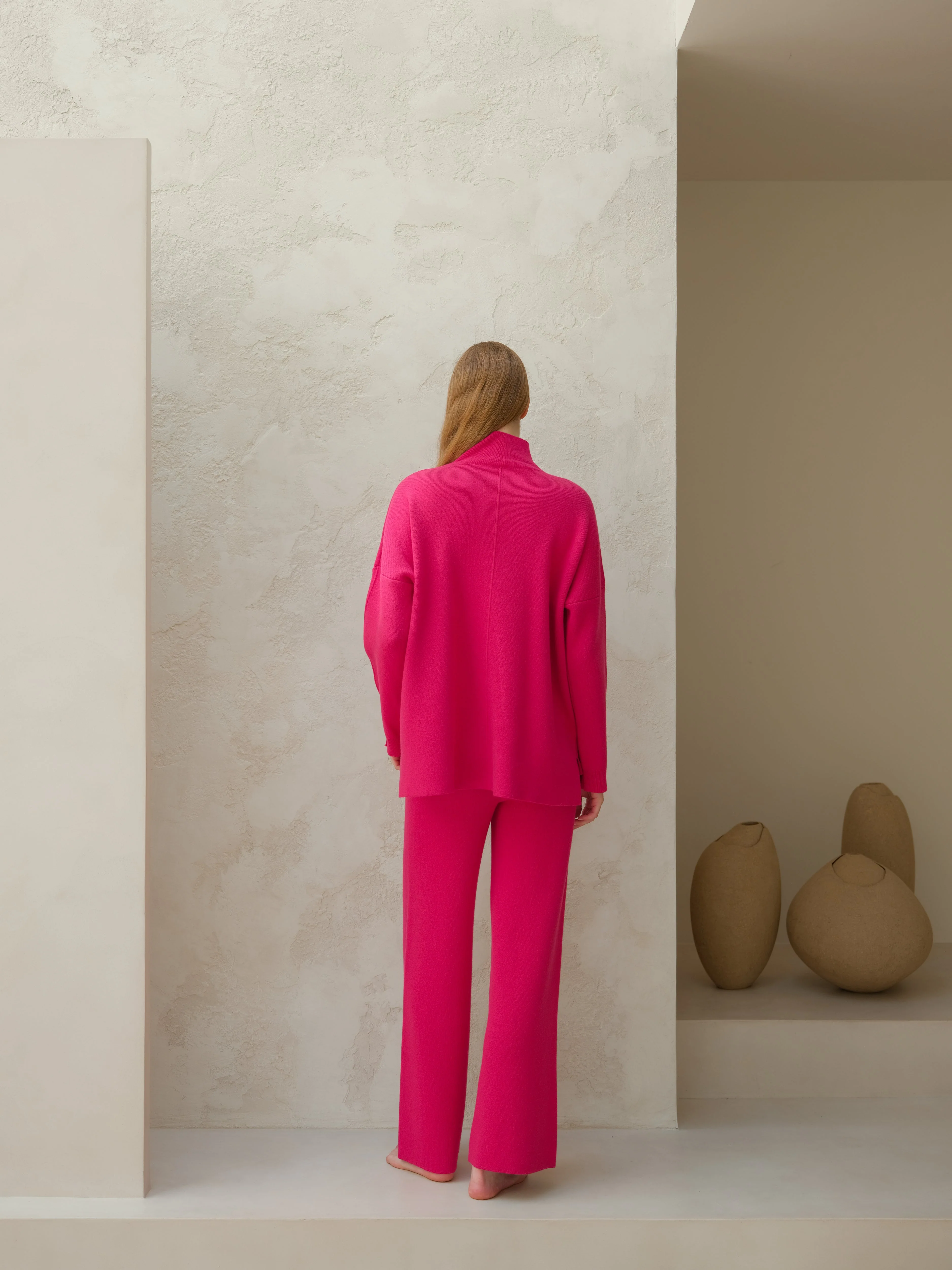 Wool & Cashmere Mix Solid Maxi Turtleneck Sweater - Image 23