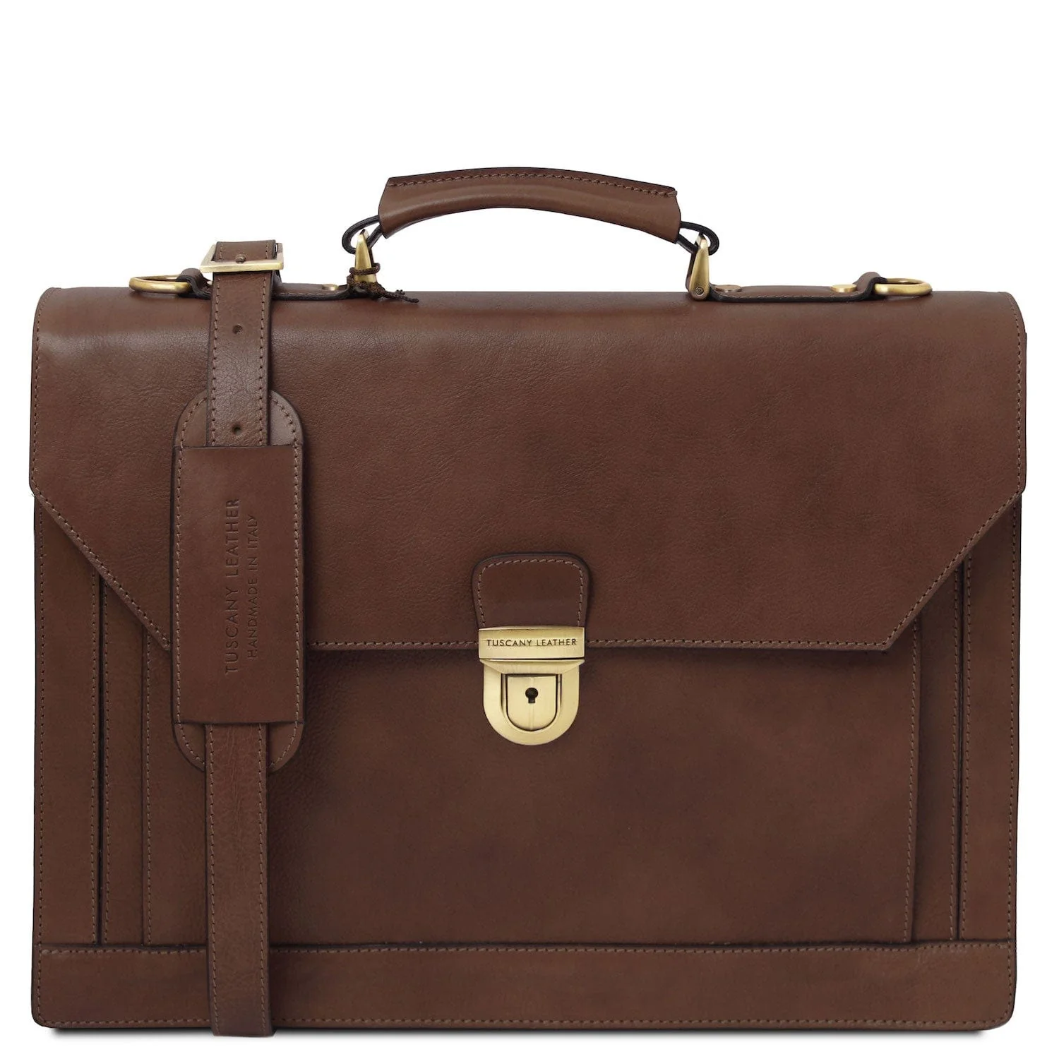Cremona - 3 compartment matte leather briefcase | TL142448 - Image 15