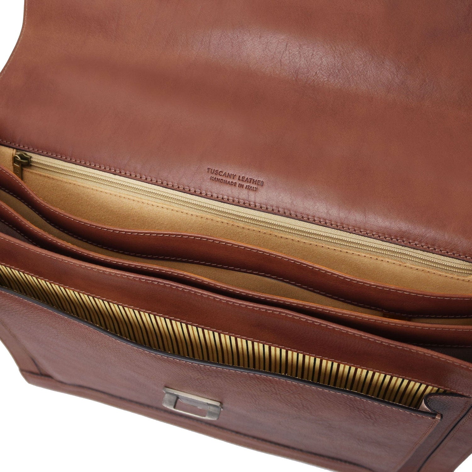 Cremona - 3 compartment matte leather briefcase | TL142448 - Image 4