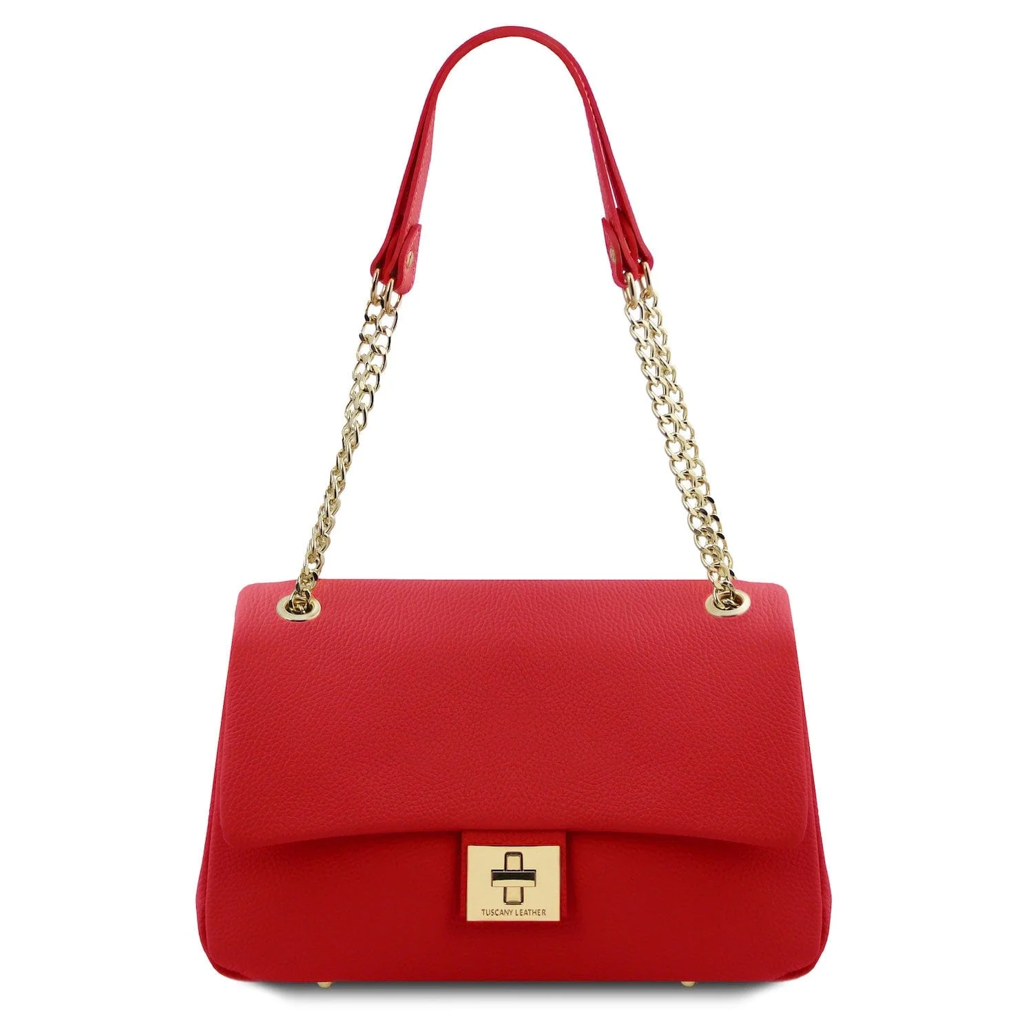 Elettra - Soft leather shoulder bag with chain strap | TL142353 - Image 9