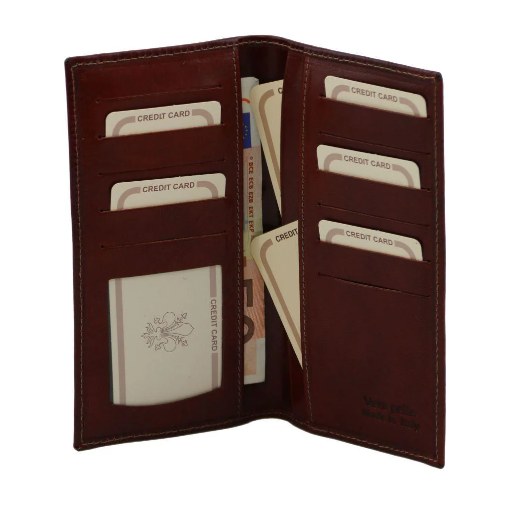 Exclusive leather 2 fold vertical wallet | TL140784 - Image 2