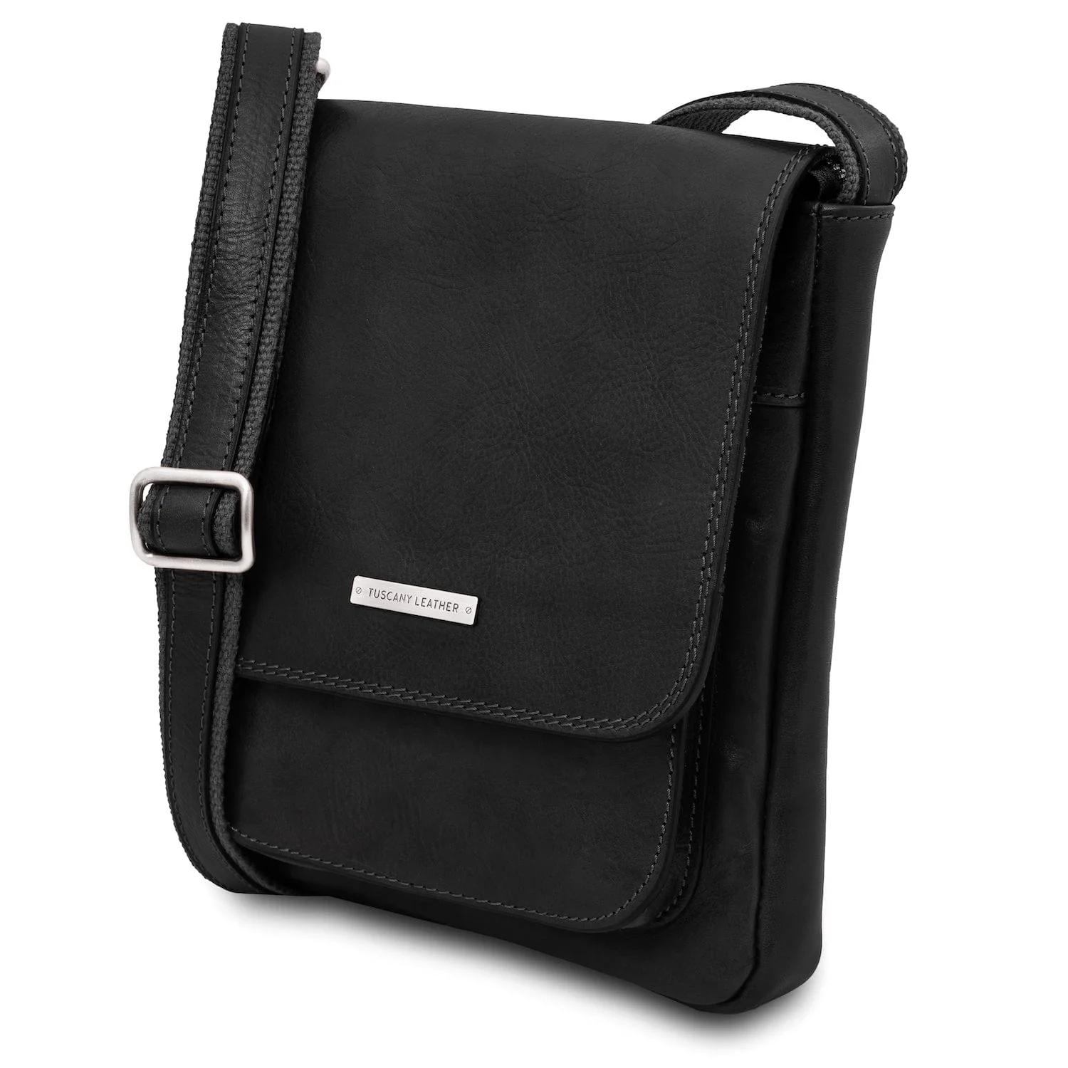 Jimmy - Leather crossbody bag for men with front pocket | TL141407 - Image 22
