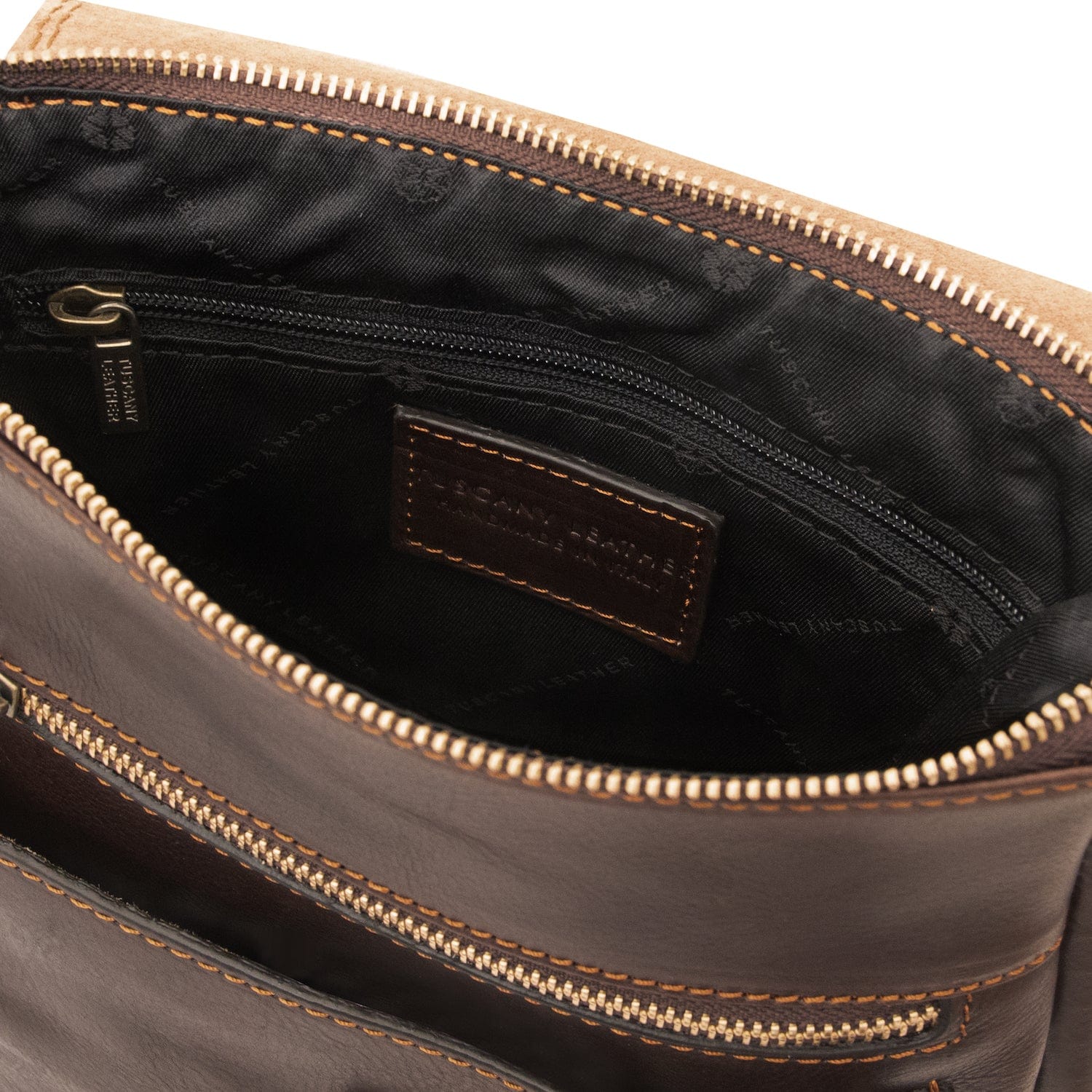 Jimmy - Leather crossbody bag for men with front pocket | TL141407 - Image 34