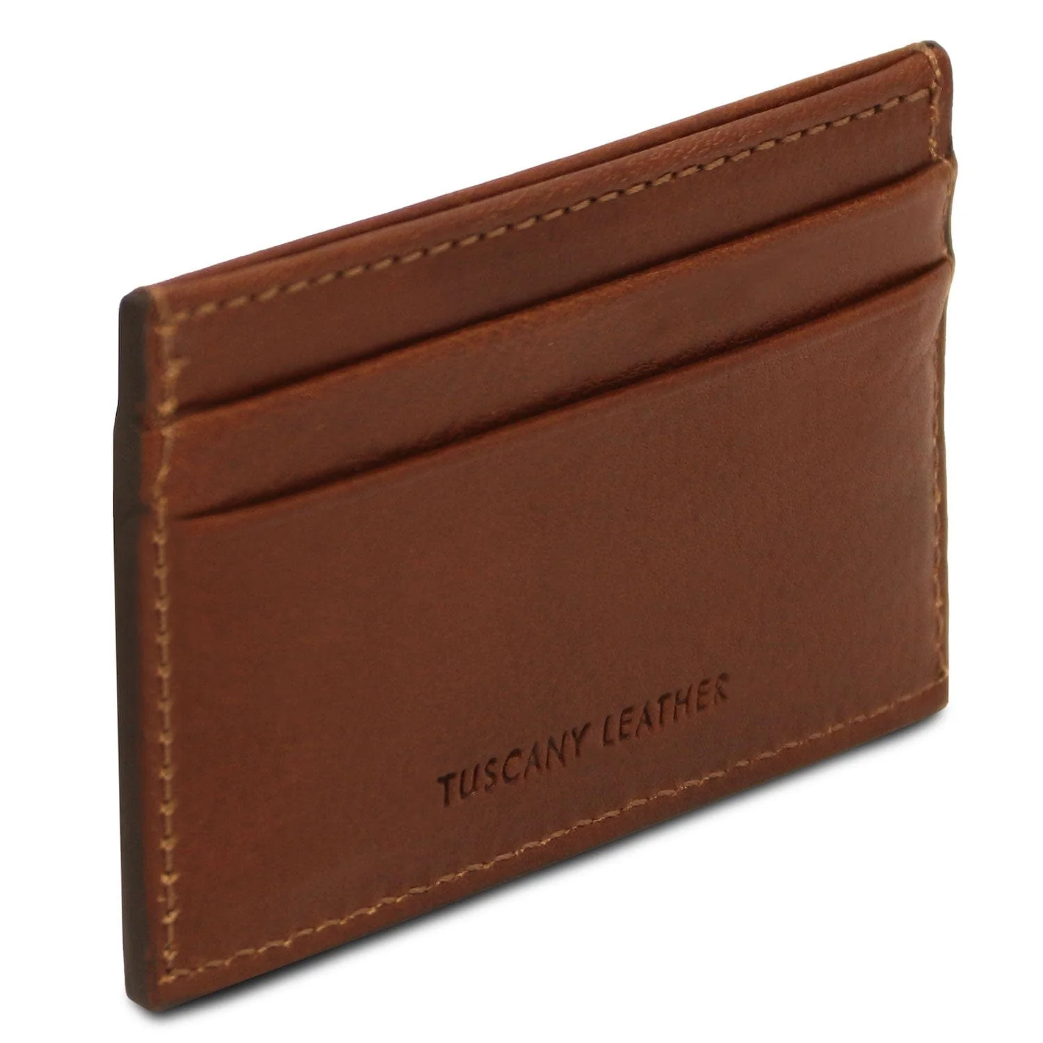 Leather card holder - 4 cards in smooth, full-grain leather | TL142473 - Image 11