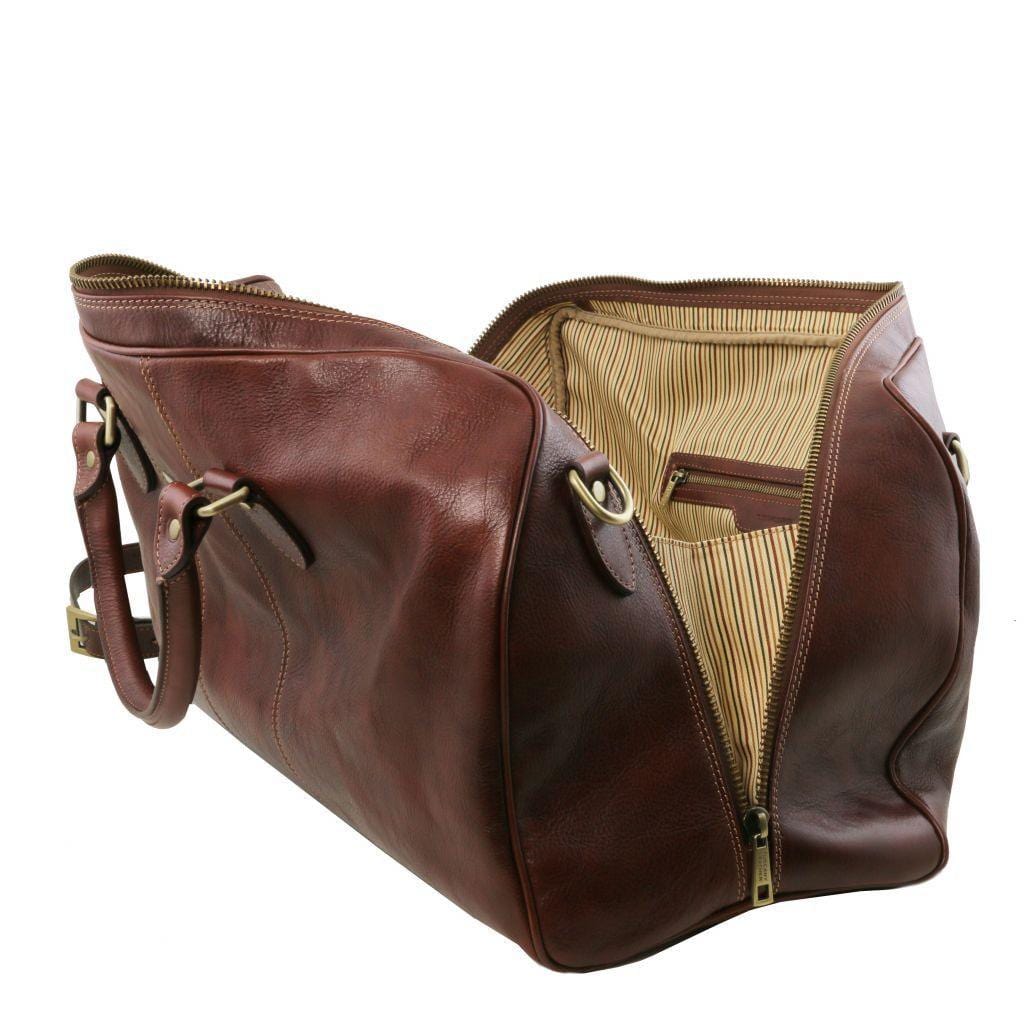 Lisbona - Travel leather duffel bag - Small size | TL141658 - Image 10