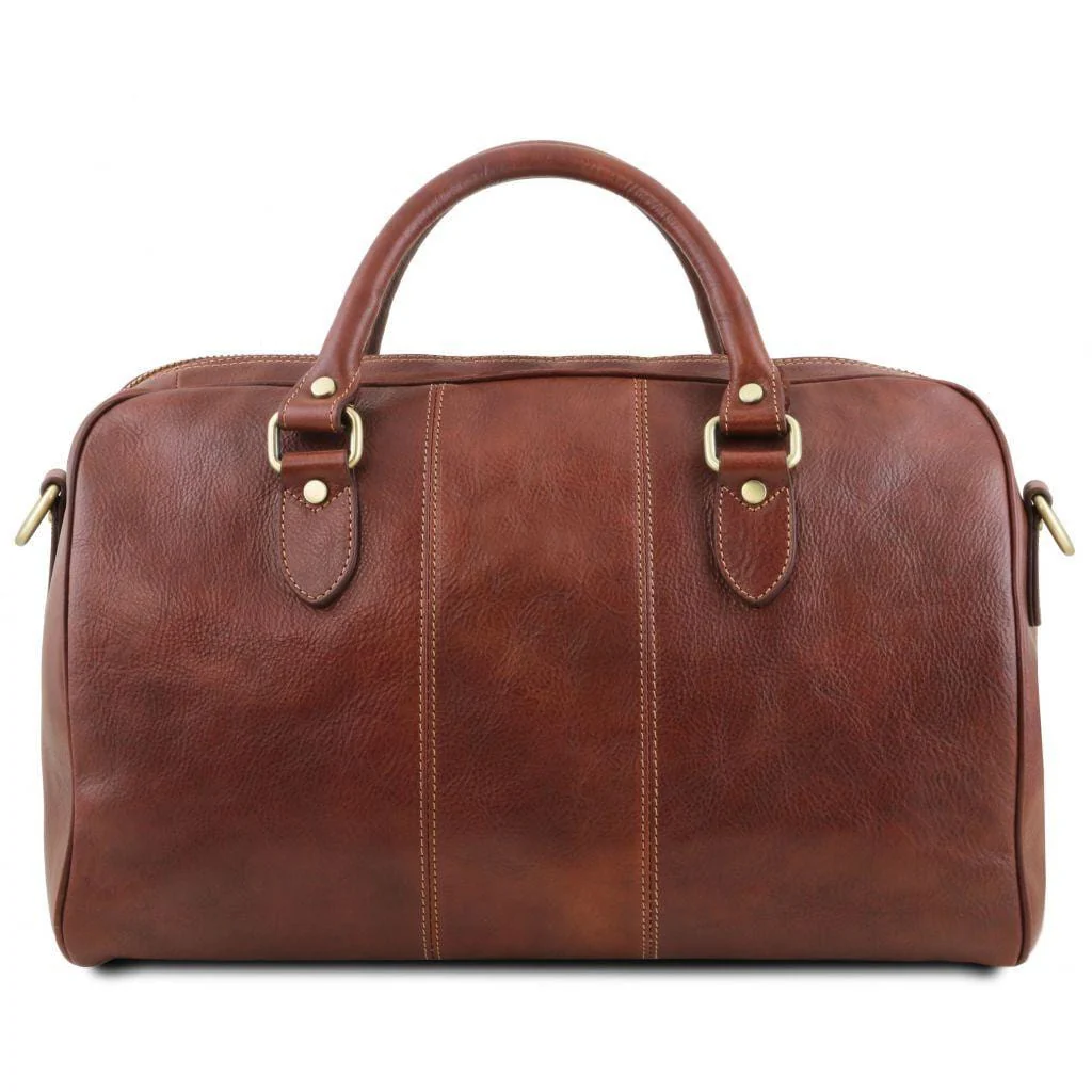 Lisbona - Travel leather duffel bag - Small size | TL141658 - Image 13