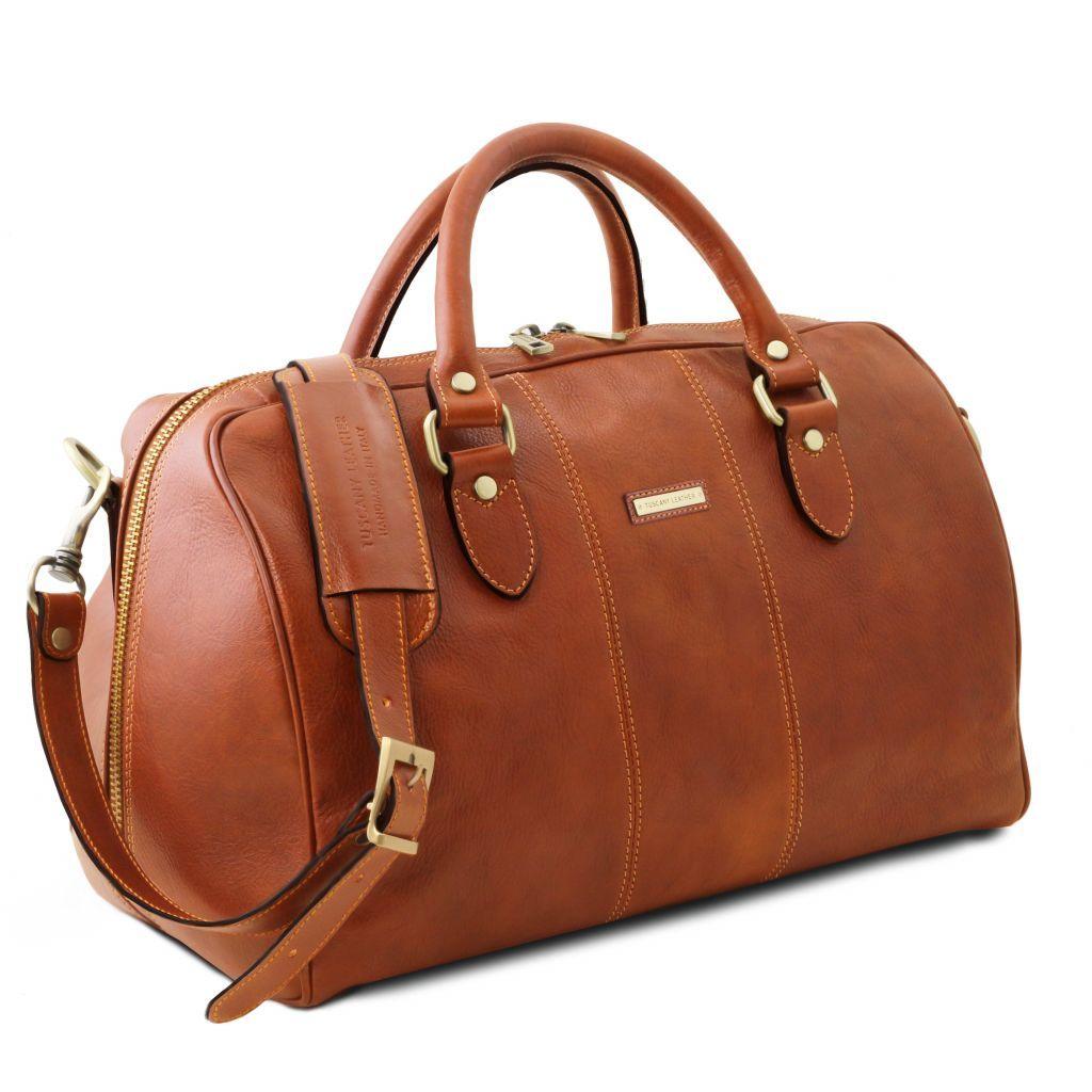 Lisbona - Travel leather duffel bag - Small size | TL141658 - Image 17