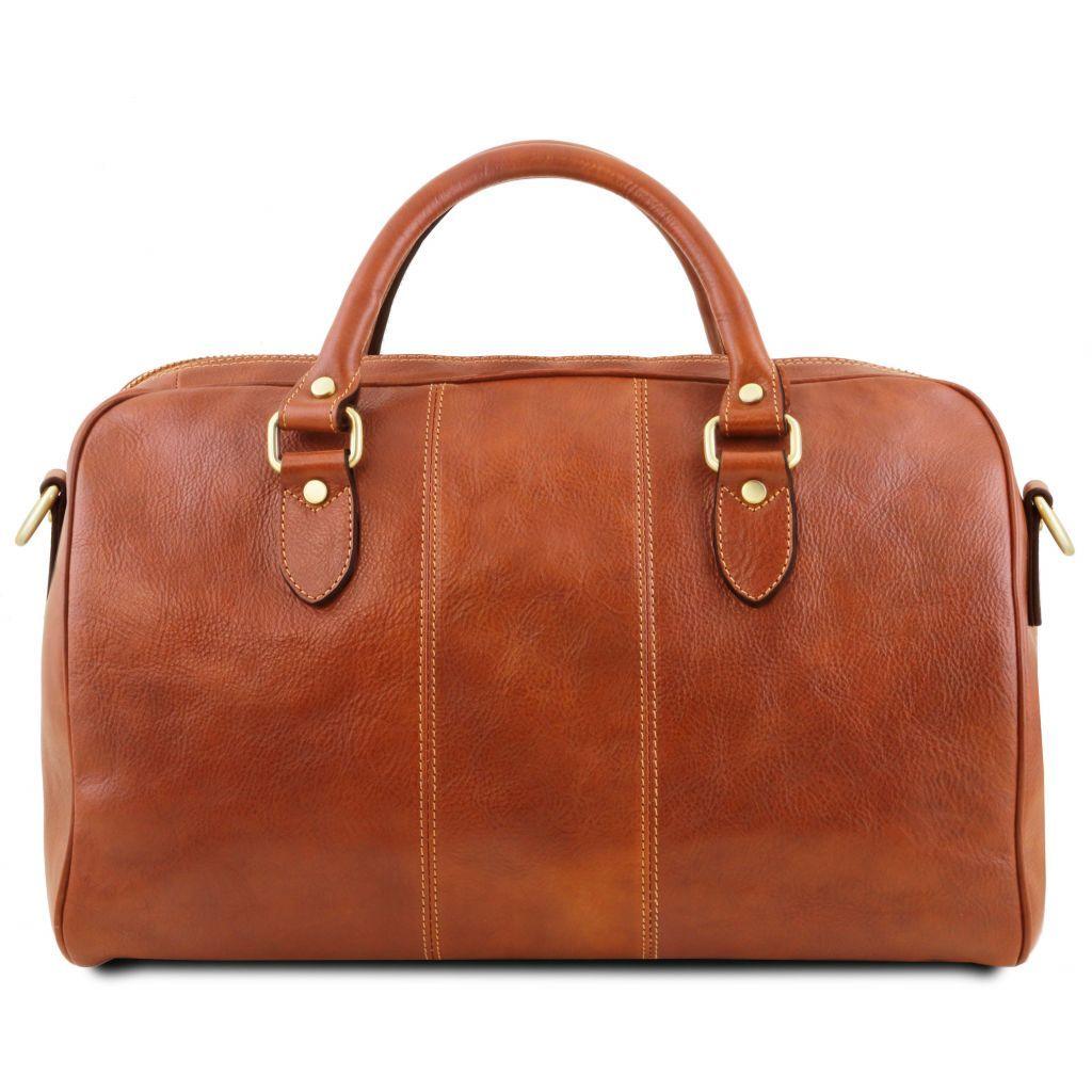 Lisbona - Travel leather duffel bag - Small size | TL141658 - Image 18