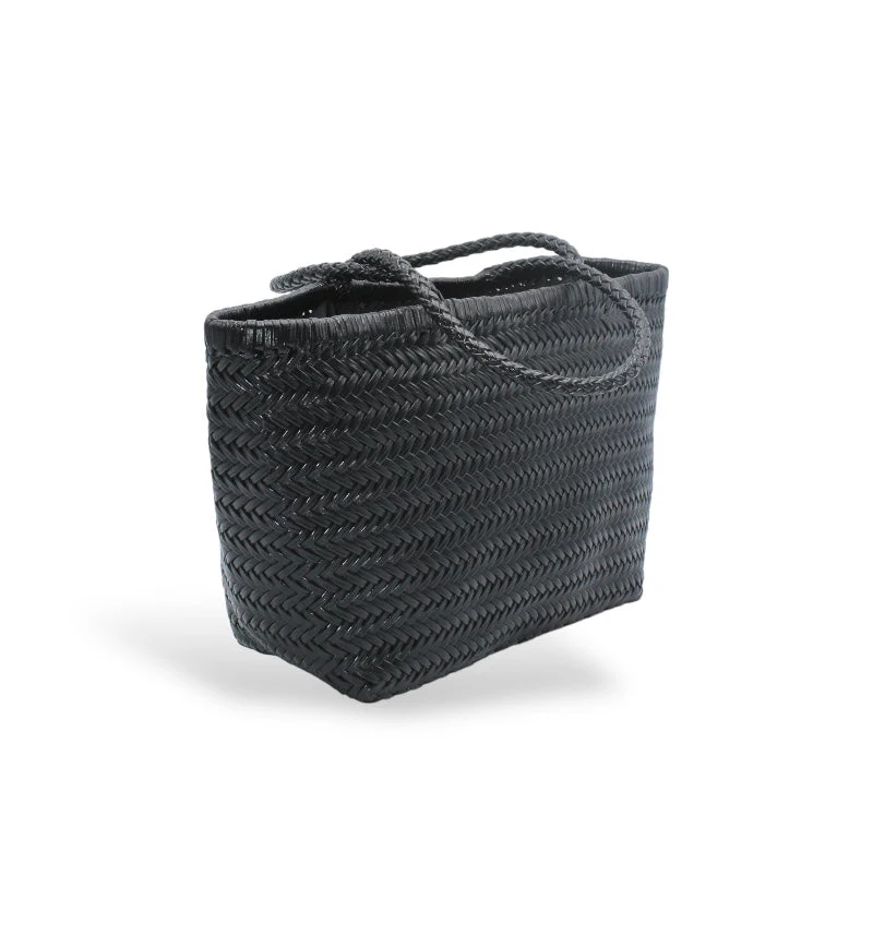 Lou - Genuine Leather Tote Bag Black Colour - Image 2