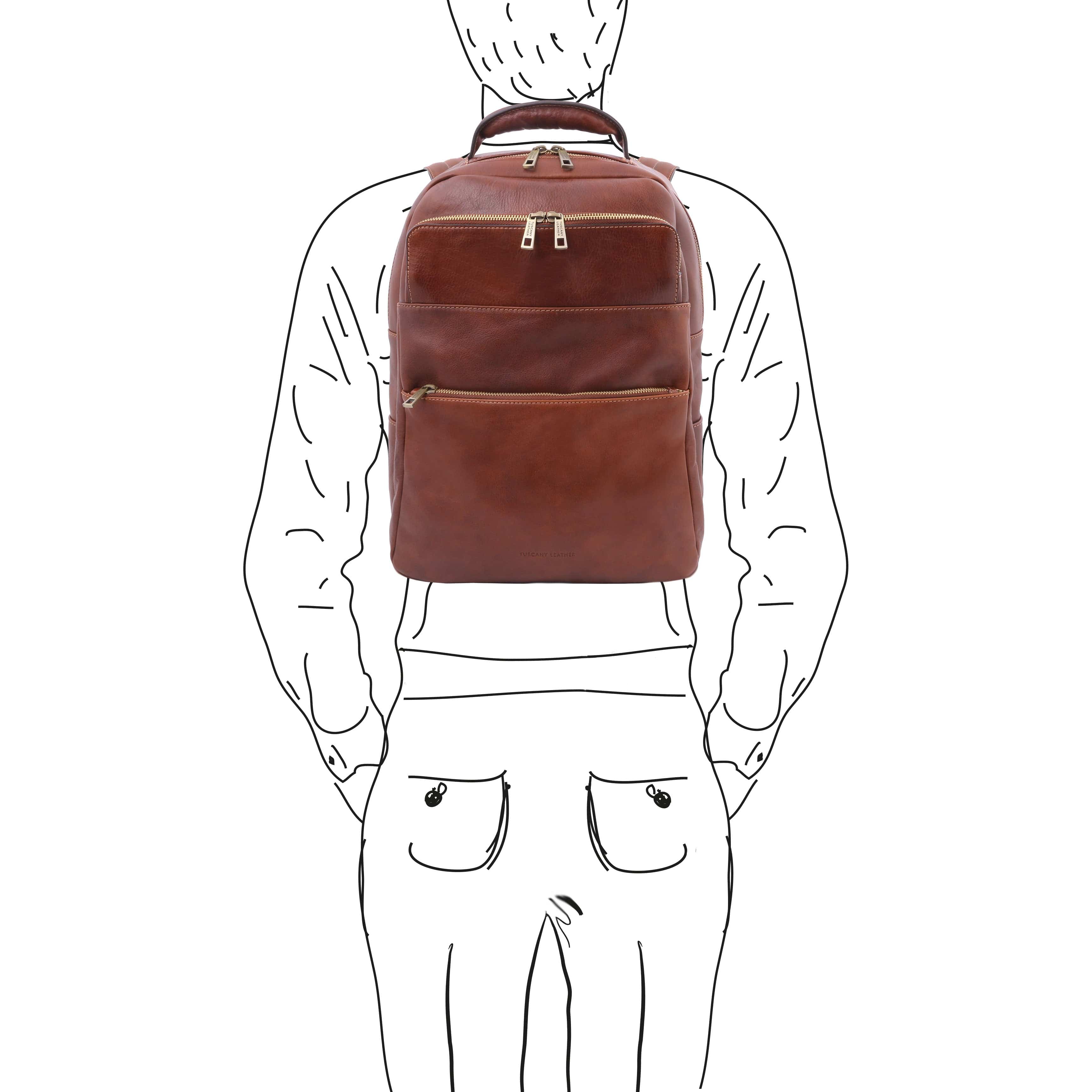 Melbourne - Italian leather laptop backpack | TL142205 - Image 11