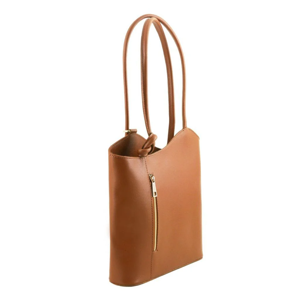 Patty - Saffiano leather convertible 2-in-1 backpack shoulder bag | TL141455 - Image 23