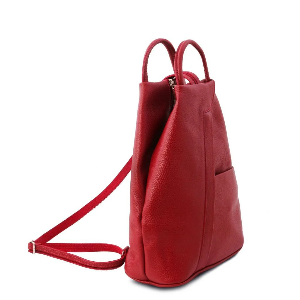 Shanghai - Italian leather backpack - pebbled leather | TL141881 - Image 20