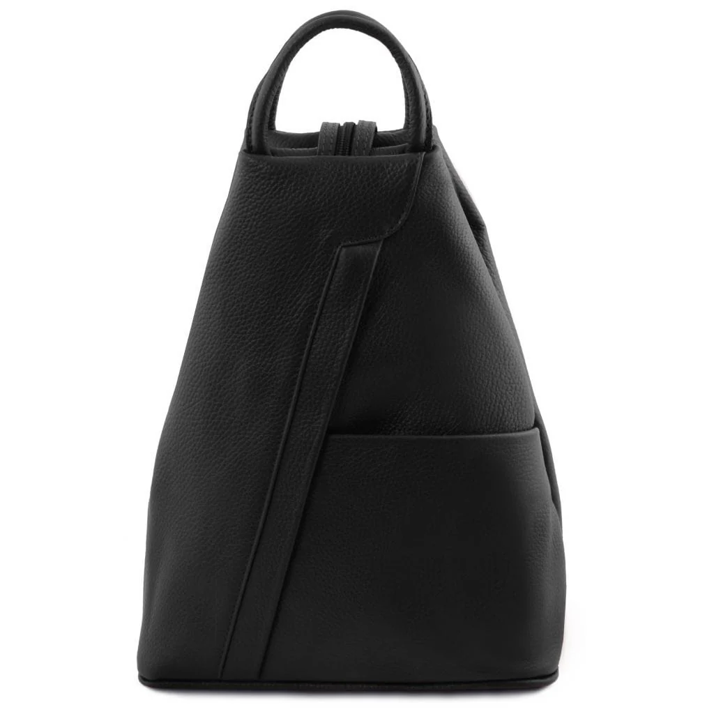 Shanghai - Italian leather backpack - pebbled leather | TL141881 - Image 6