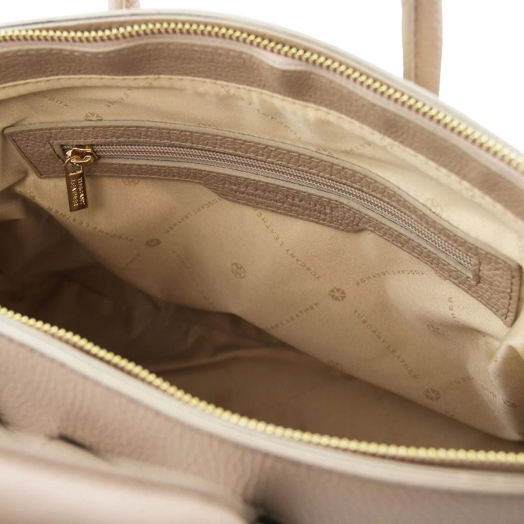 TL Bag - Leather handbag with golden hardware | TL141529 - Image 61