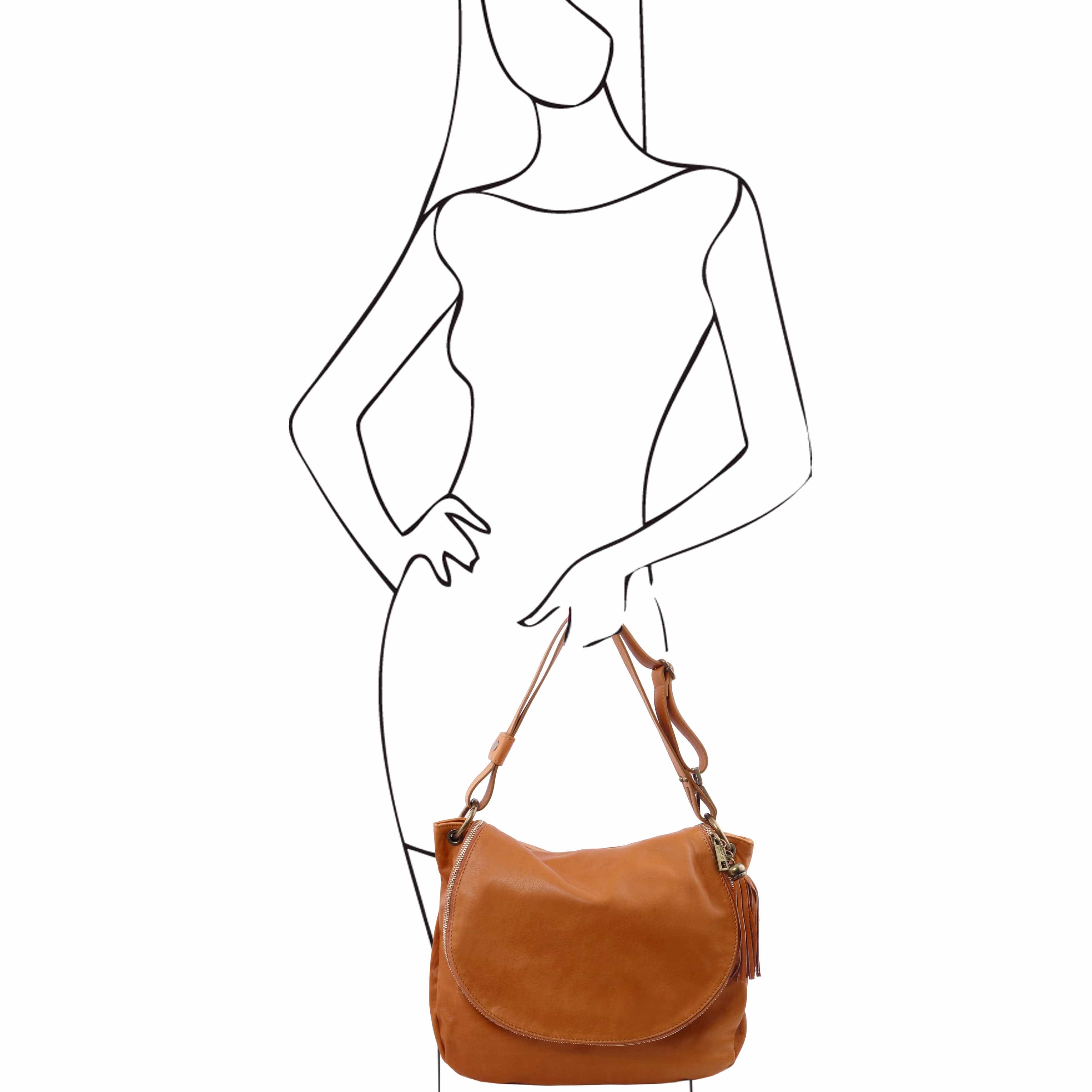 TL Bag - Soft leather shoulder bag with tassel detail | TL141110 - Image 11