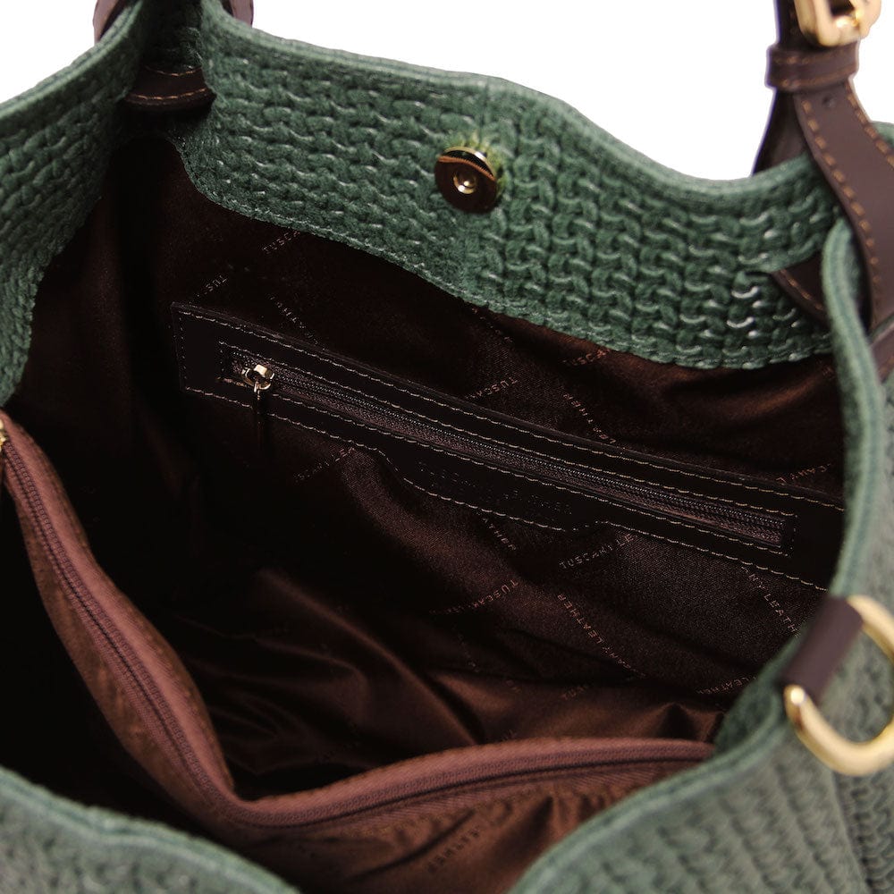 TL KeyLuck - Woven printed leather shopping bag | TL141573 - Image 29