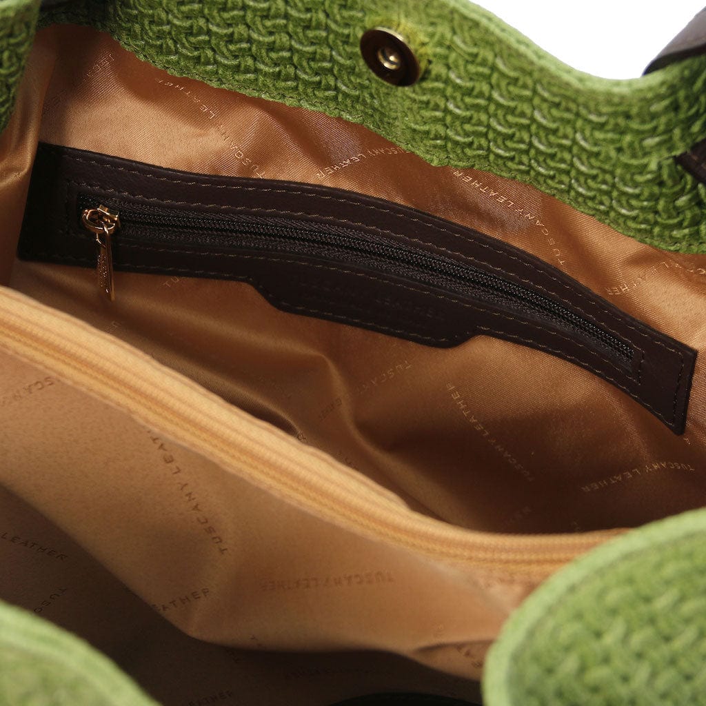 TL KeyLuck - Woven printed leather shopping bag | TL141573 - Image 47