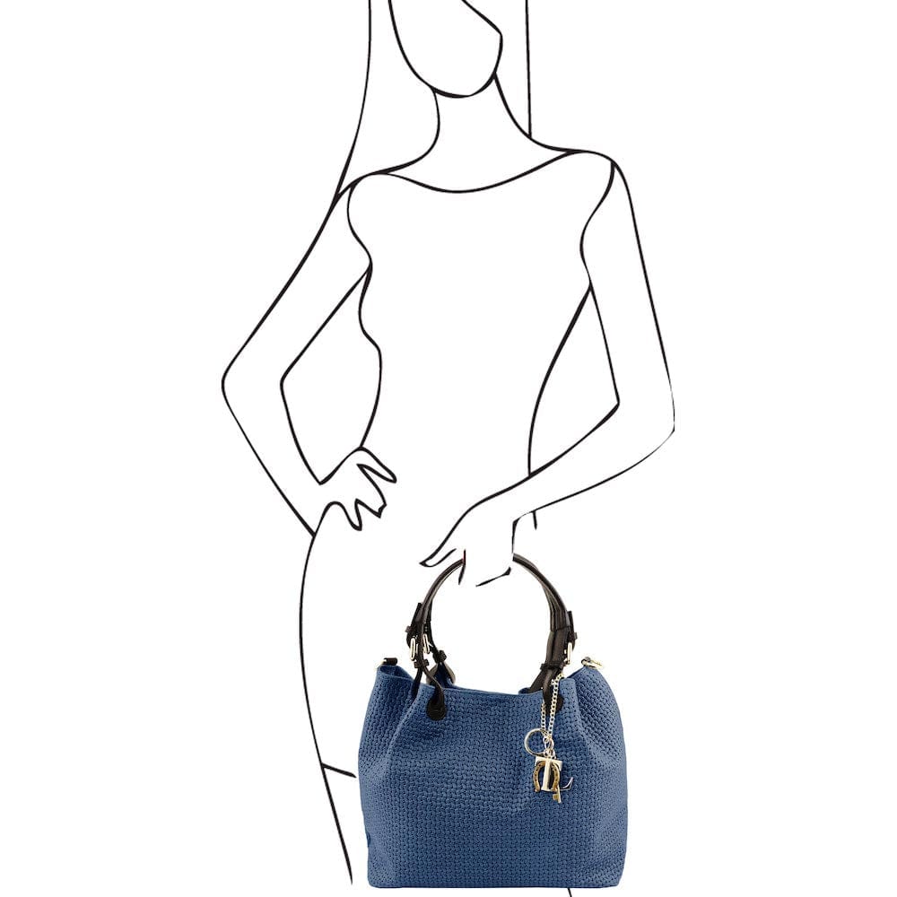 TL KeyLuck - Woven printed leather shopping bag | TL141573 - Image 68