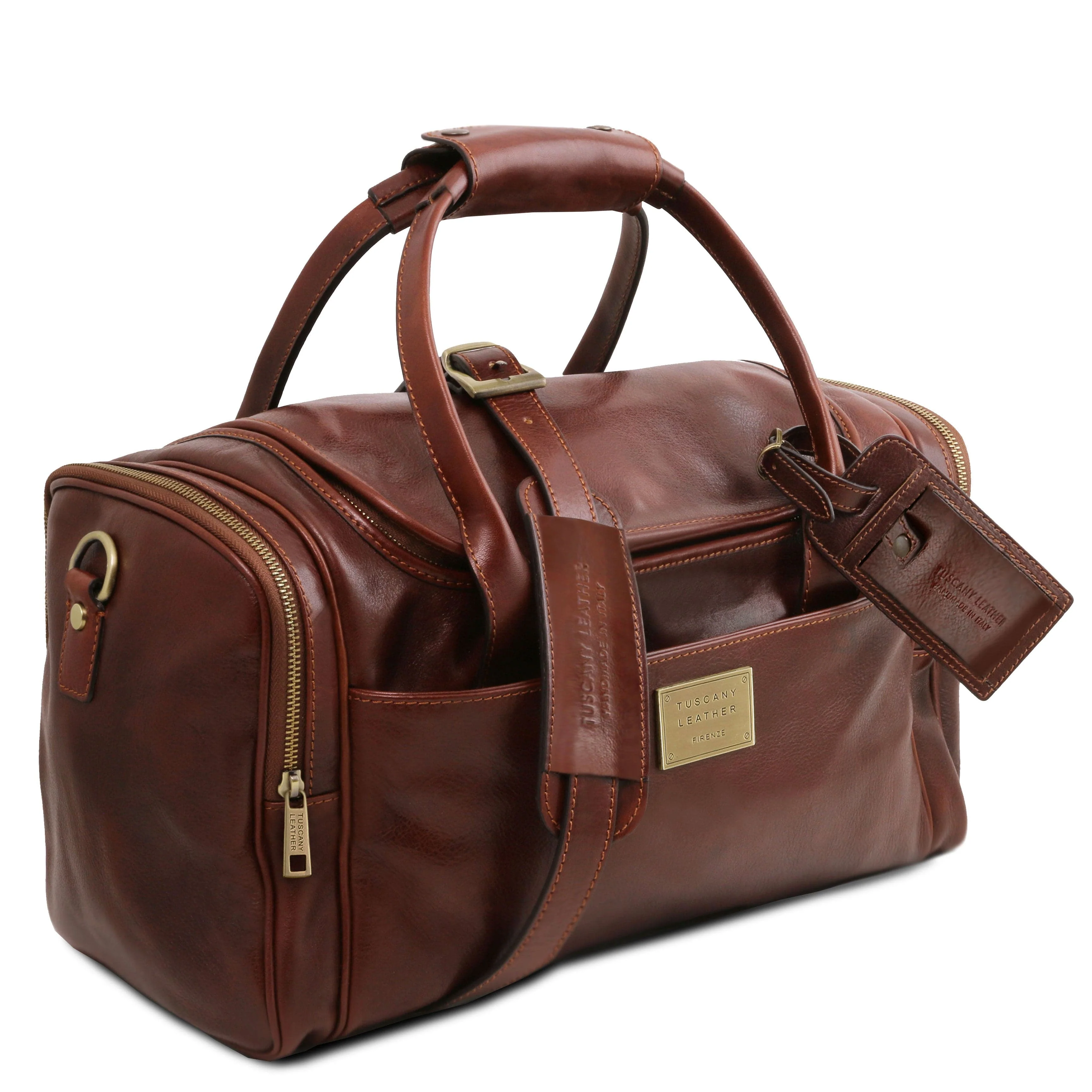 TL Voyager - Travel leather bag with side pockets | TL142141 - Image 2