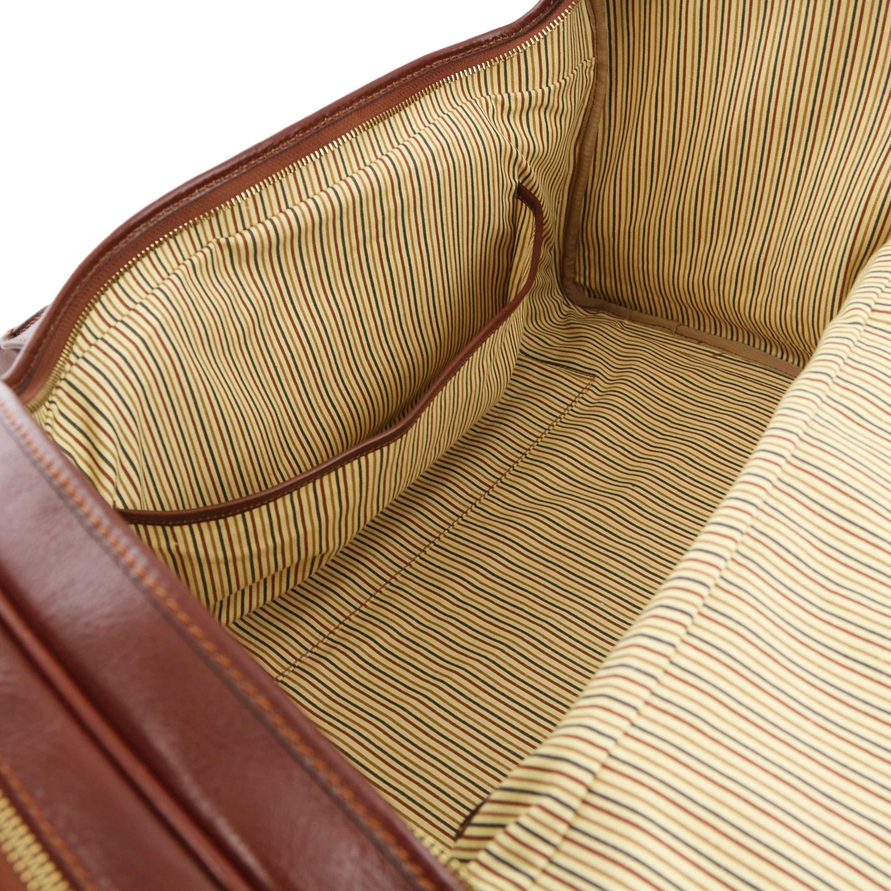 TL Voyager - Travel leather bag with side pockets | TL142141 - Image 5