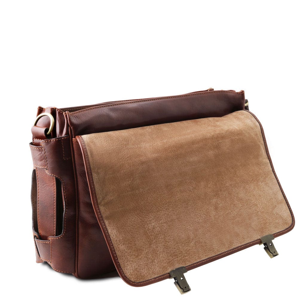 Ventimiglia - Leather multi compartment briefcase with front pockets | TL142069 - Image 5