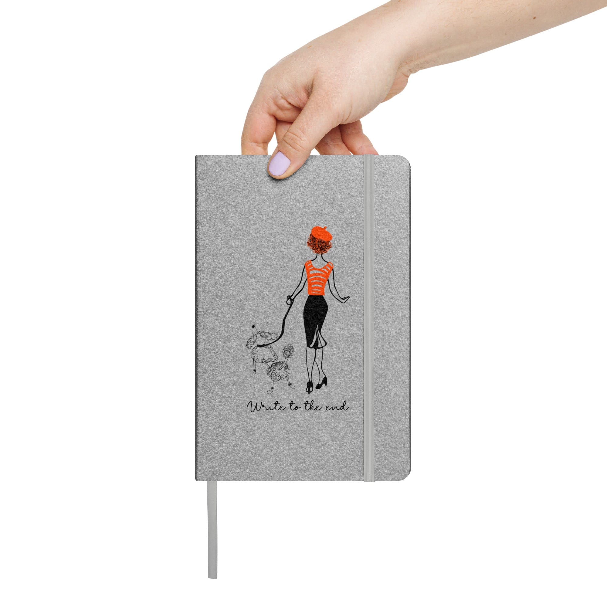 Write to the End Woman and French Poodle Hardcover Bound Journal - Image 14