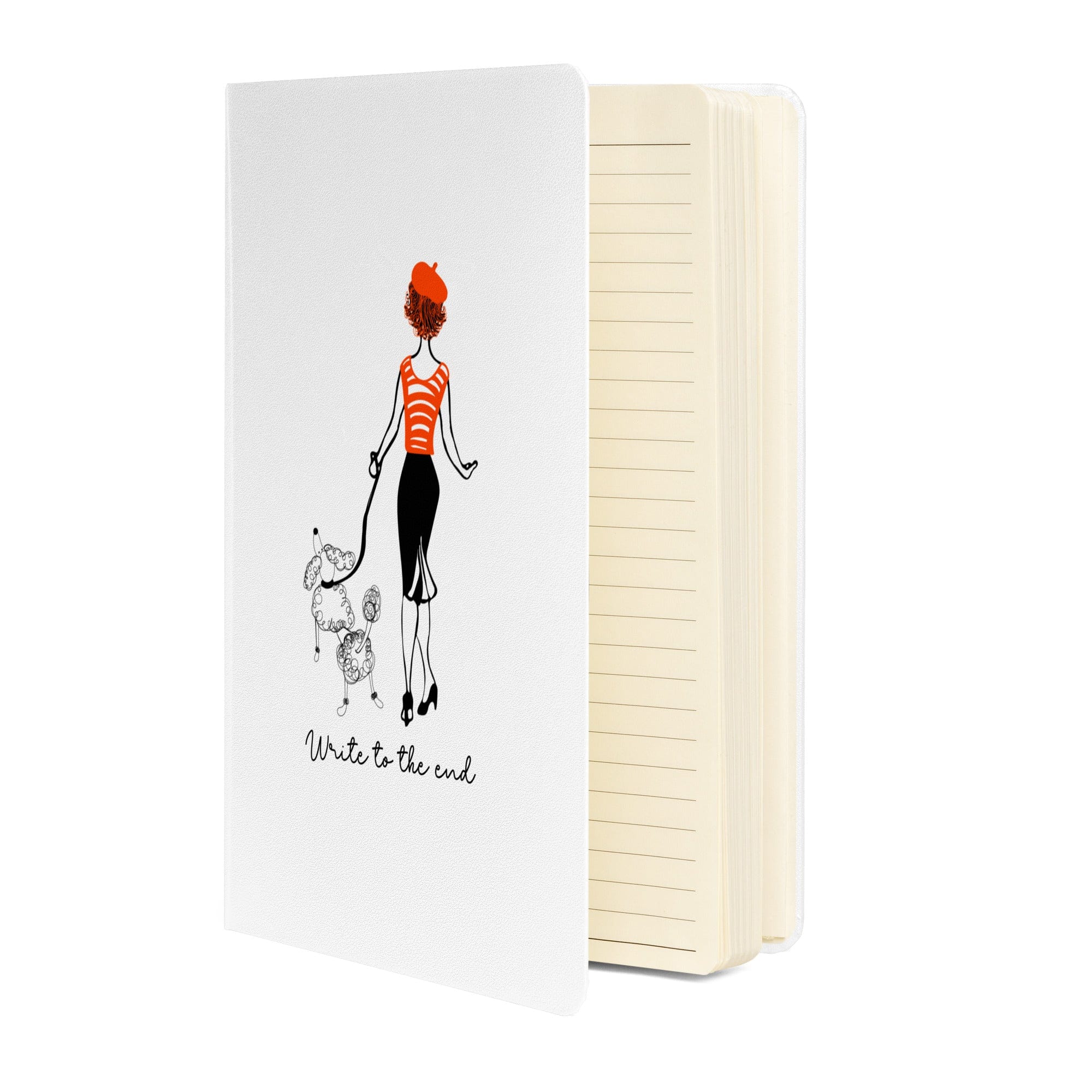 Write to the End Woman and French Poodle Hardcover Bound Journal - Image 8